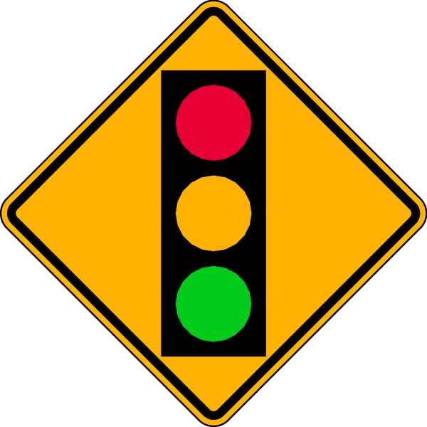 Lyle Stop Light Traffic Sign, 18 in W, 18 in H, Aluminum