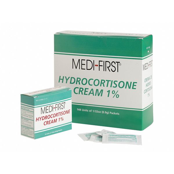 Medi-First Hydrocortisone Packets, Packet, 0.9g, PK144 21135