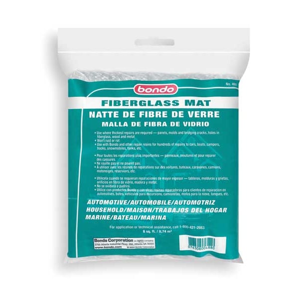 Bondo Fiberglass Mat, 8 sq ft, Bag, White 488 | Zoro 