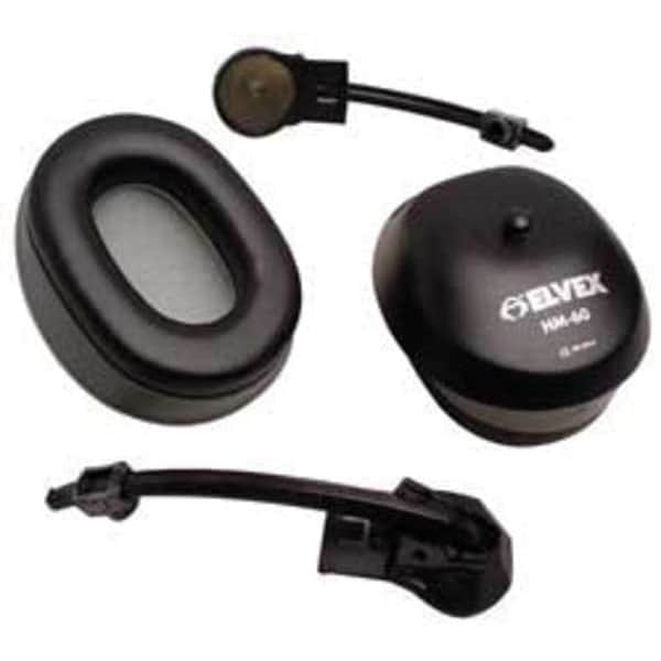 Delta Plus Hard Hat Mounted Ear Muffs, 27 dB, QuickSnap, Black HM6029