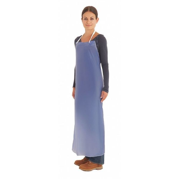 Ansell Bib Apron, Blue, 47 In. L, Vinyl 56-007 | Zoro