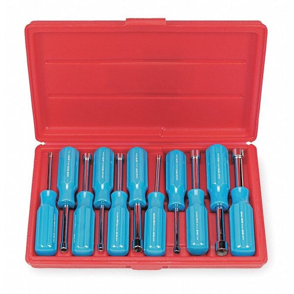 Proto Nut Driver Set, 11 Pieces, Metric, Solid J9201MB Zoro