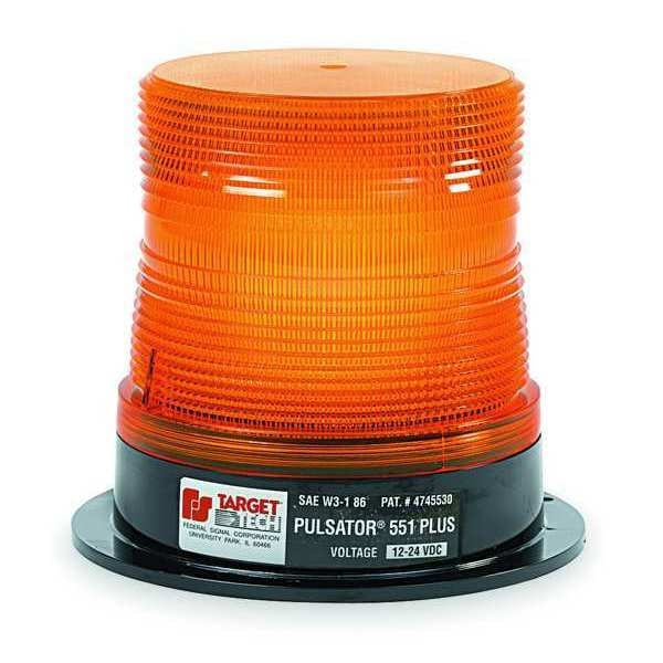 Federal Signal Warning Light, Strobe, Perm Mt, Amber 211694-02