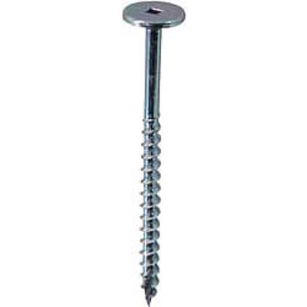 Zoro Select Wood Screw, #10, 2-15/16 in, Zinc Plated Steel