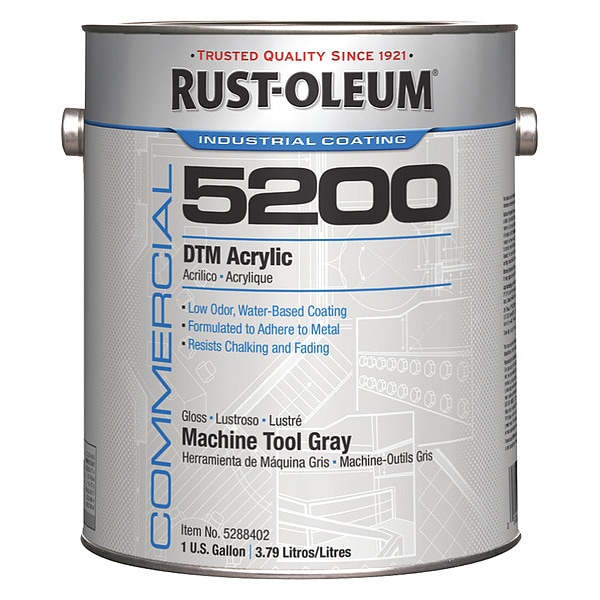 RustOleum 5288402 49.99 1 gal. Machine Tool Gray Glossy Water