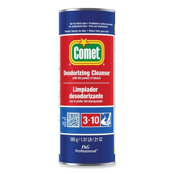 Comet Bathroom Cleaner, 21 oz. Canister, Unscented, 24 PK 32987 Zoro