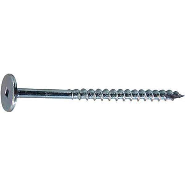 Zoro Select Wood Screw, #10, 3 15/16 in, Zinc Plated Steel