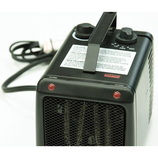 Dayton Portable Electric Heater, 1500W/1000W, 120V AC, 1 Phase 3VU37 | Zoro