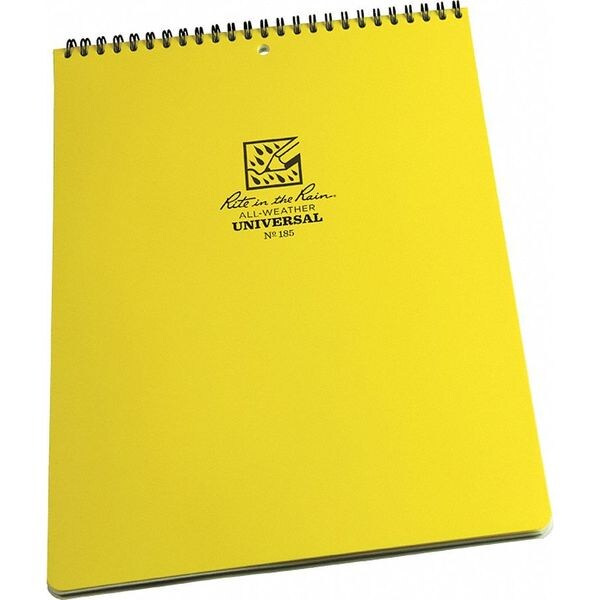 Rite In The Rain 135L All-Weather Top-Spiral Notebook, 3" X 5", Yellow Cover