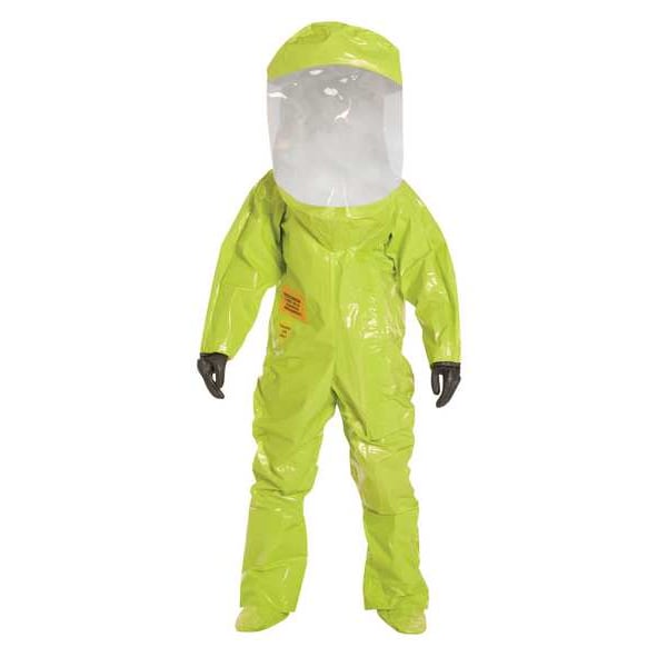Dupont Encapsulated Suit, Training Suit, XL, Tychem(R) 10000, Hook-and-Loop, Attached Glove Cuff TK587SLYXL000100 - main