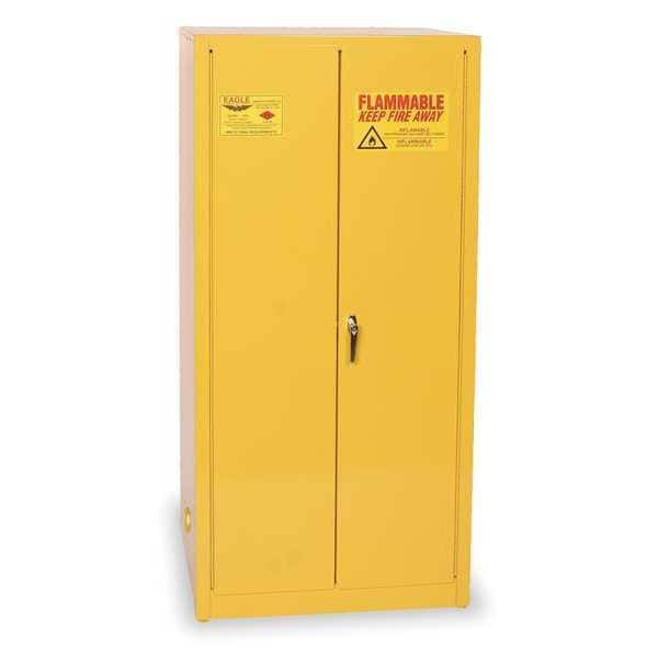 Eagle Mfg Flammable Safety Cabinet, 60 gal., Yellow 1962
