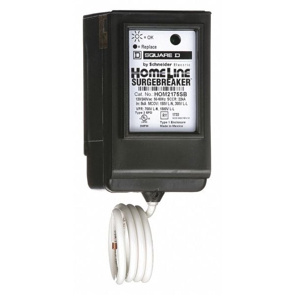 Square D Surge Protection Device, 1 Phase, 120/240V AC, 2