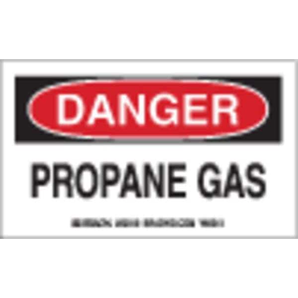Brady Gas Cylinder Label, 3 In. H, 5 In. W, PK10, 60310 60310