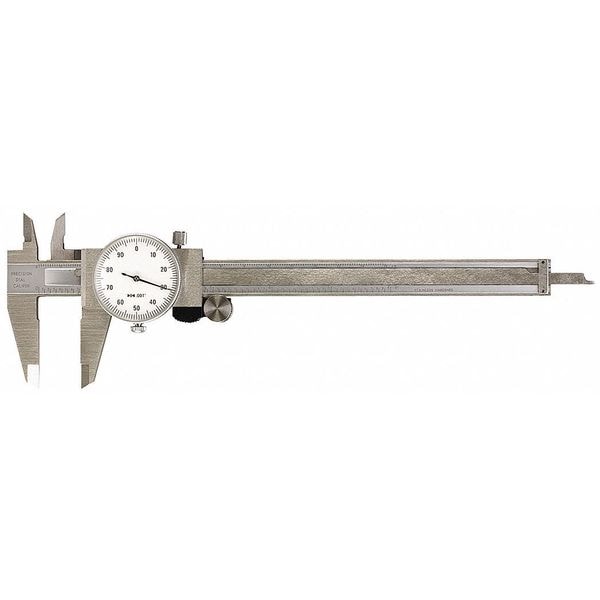 General Tools Dial Caliper, SS, 6 In, 0.001 Grad 107 Zoro