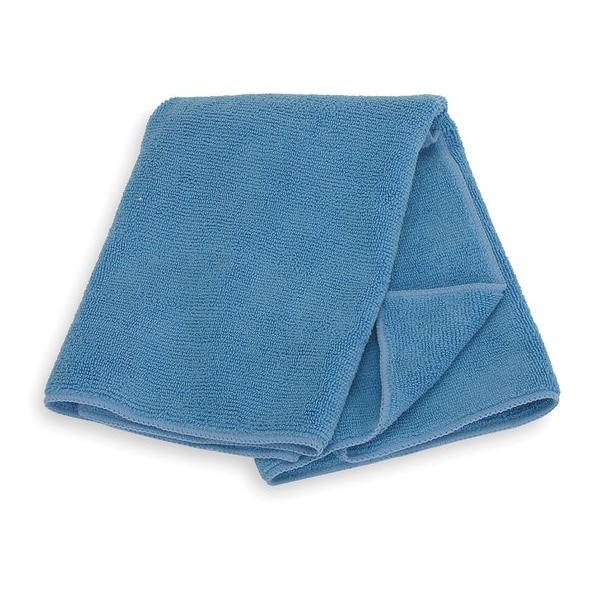 Tough Guy Microfiber Cloth Wipe 16" x 16", Blue, 12PK 3ZNF2