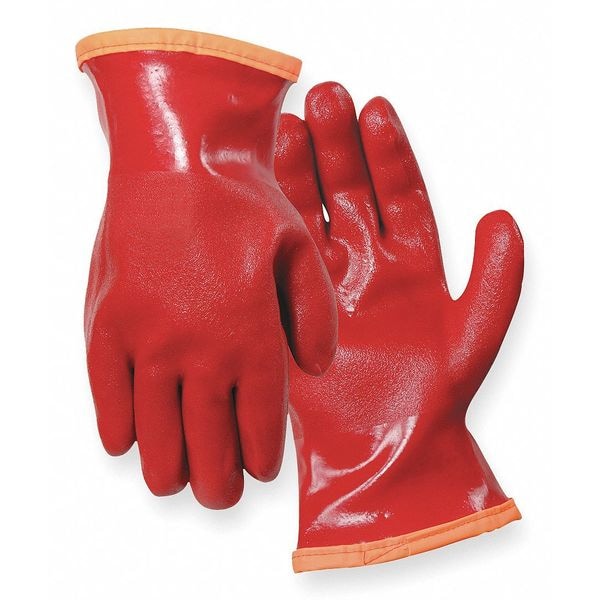 Jomac Cold Protection Gloves, PVC, L, Red, PR PC889L