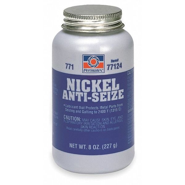 c Permatex Anti Seize Compound, Nickel, 8oz.Bottle 77124 | Zoro