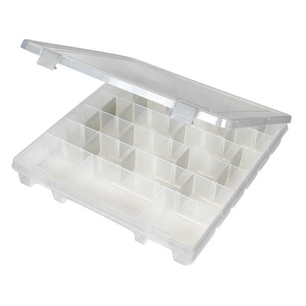 Flambeau Adjustable Compartment Box with 8 to 48 compartments, Plastic, 2 in H x 15 in W T9101AT