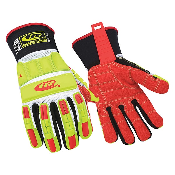 Ringers Gloves HiVis Cut Resistant Impact Gloves, 3 Cut Level