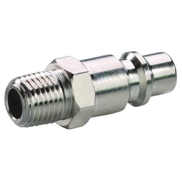 Speedaire Quick Connect Hose Coupling, 1/4 in Body Size, 1/4 in Hose Fitting Size, Plug, Male