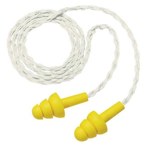 3M 3404036 158.53 Corded Ear Plugs, 25dB Rated, Disposable Flanged