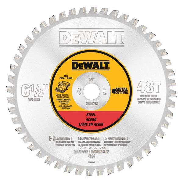 Dewalt DWA7762 53.40 61/2", Circular Saw Blade, Steel