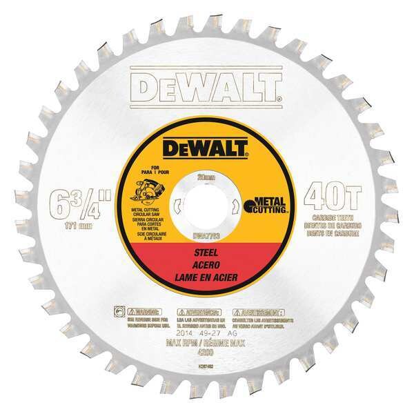 Dewalt DWA7763 50.82 63/4", Circular Saw Blade, Steel