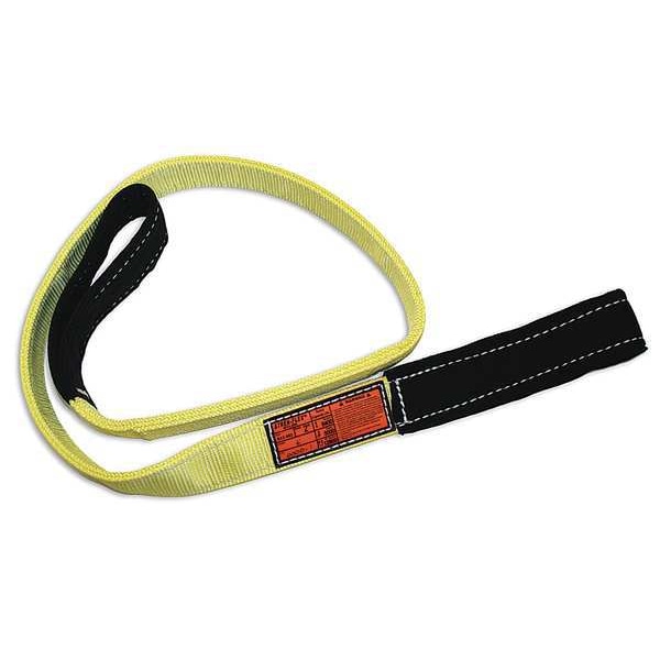 StrenFlex Synthetic  Sling, Type 4, 14 ft L, 2 in W, Nylon, Yellow