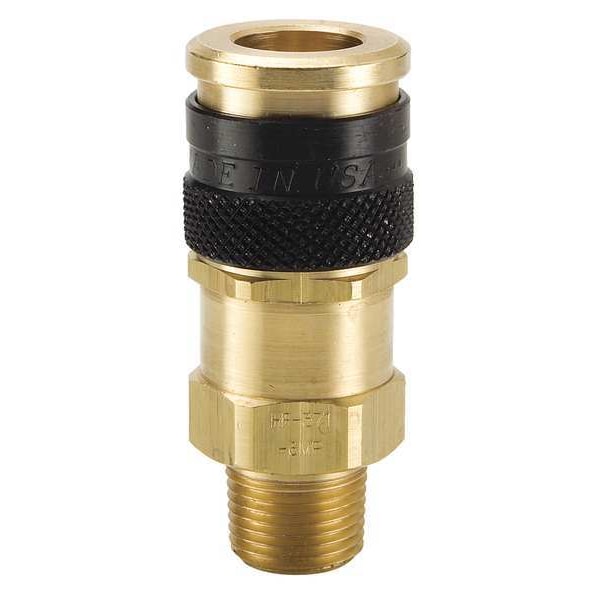 Parker Coupler Body, Brass, MNPT, 3/8 In. Pipe HF2516MP Zoro