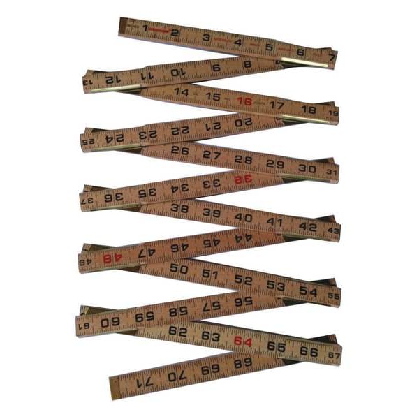 Westward Brick Mason Folding Rule, 72 in., Standard 30PC18 Zoro