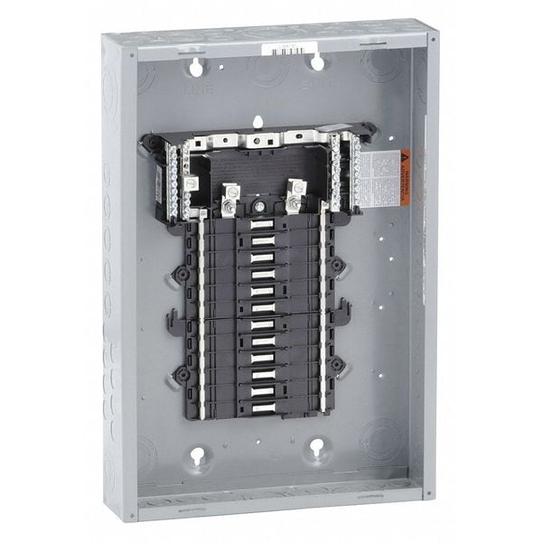 Square D Load Center, 24 Spaces, 125 A Amps, 120/240V AC, QO Circuit Breaker Type, Indoor QO124L125PG