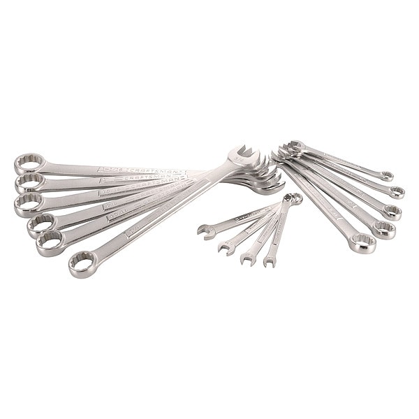 Craftsman Combination Wrench Set, SAE, 15 Tools CMMT12067 Zoro