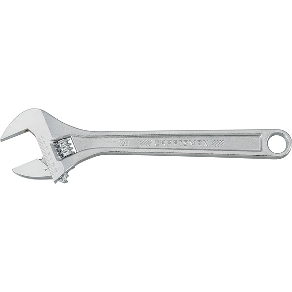 Craftsman Adj. Wrench, 1 5/8" Jaw Capacity, 12" L CMMT81624