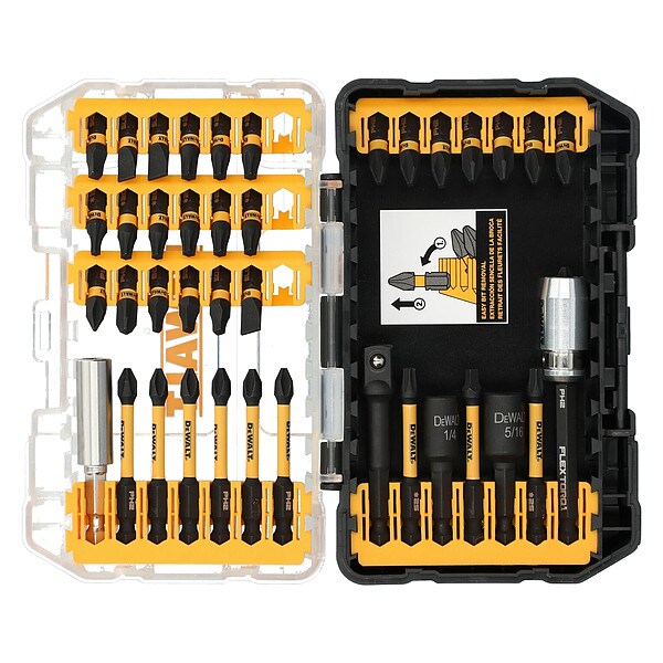 Dewalt Screwdriver Bit Sets, 1/4 Hex Shank, PK40 DWA2T40IRSET Zoro