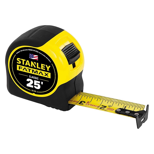 Stanley 25 ft FATMAX Classic Tape Measure, 11/4 in Blade, Stud