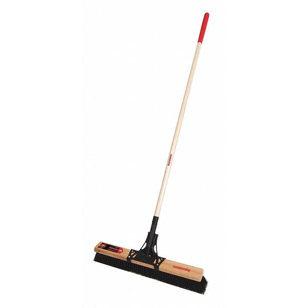 RazorBack Push Broom, Rough Surface, Assembled, 24" BR24RG17 Zoro