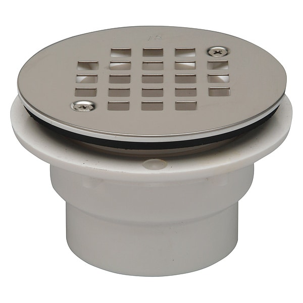 Zurn Shower Stall Drain, PVC, 2" FD2260PV2 Zoro