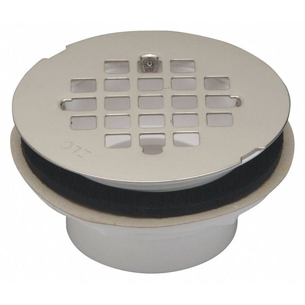 Zurn Shower Drain, PVC, Solvent Weld, 2" FD2270PV2 Zoro