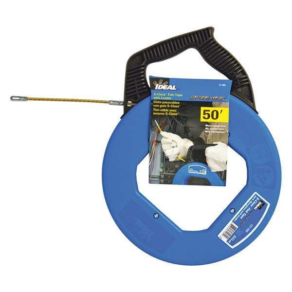 Ideal Fish Tape, 3/16 In x 50 ft, Fiberglass 31060 Zoro