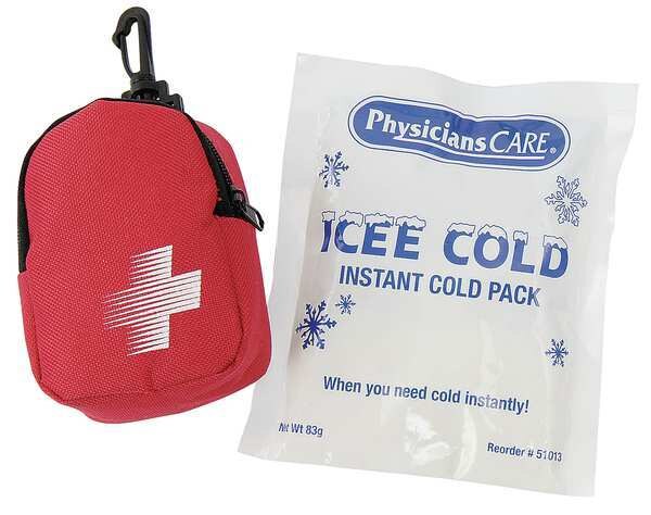 First Aid Only Instant Cold Pack, Red Nylon Case 3028