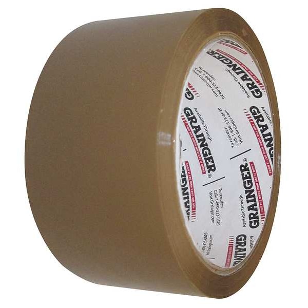 Zoro Select Carton Sealing Tape, Tan, 72mmx100m, PK24 31HJ38