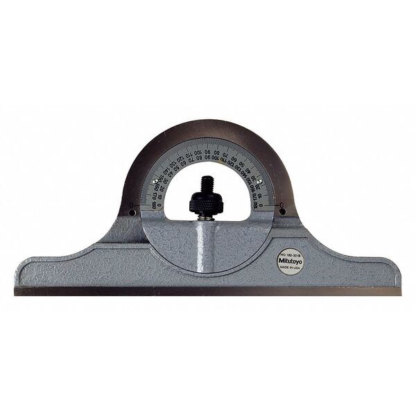 Mitutoyo Protractor Head, Inch/Metric, Cast Iron 180301B Zoro