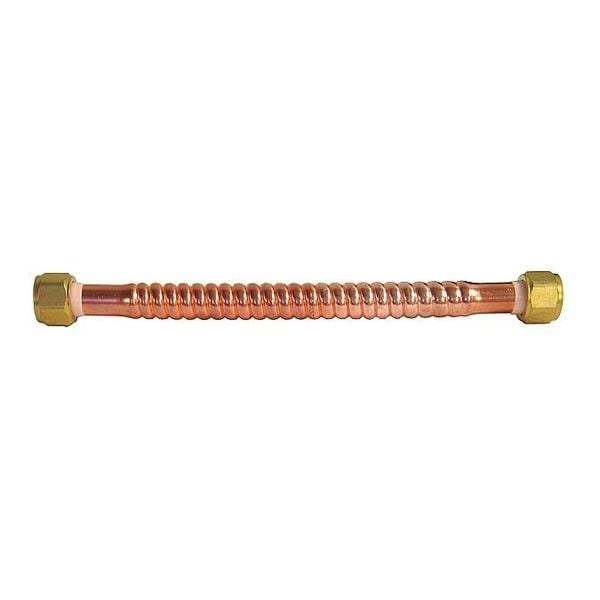Kissler Water Heater Supply Line, 3/4x3/4, 24in.L 884115 Zoro