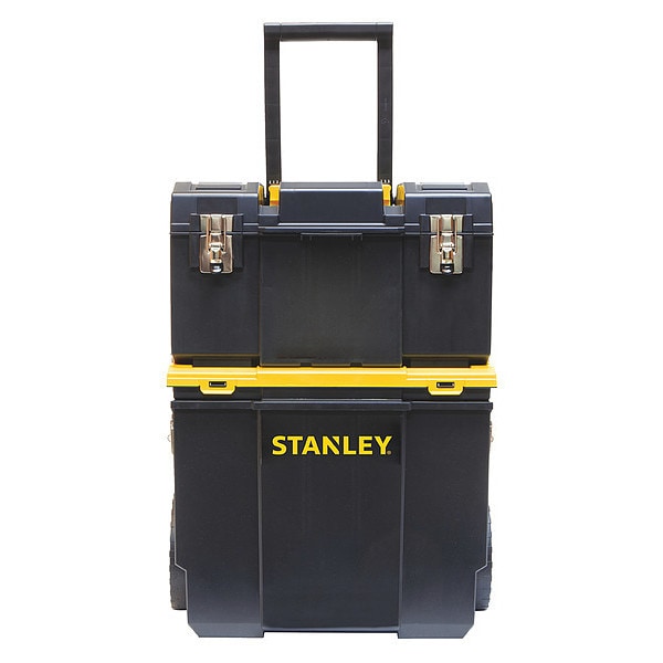 Stanley Stanley Rolling Tool Box Set, 2 Drawer, Black, Plastic, 11