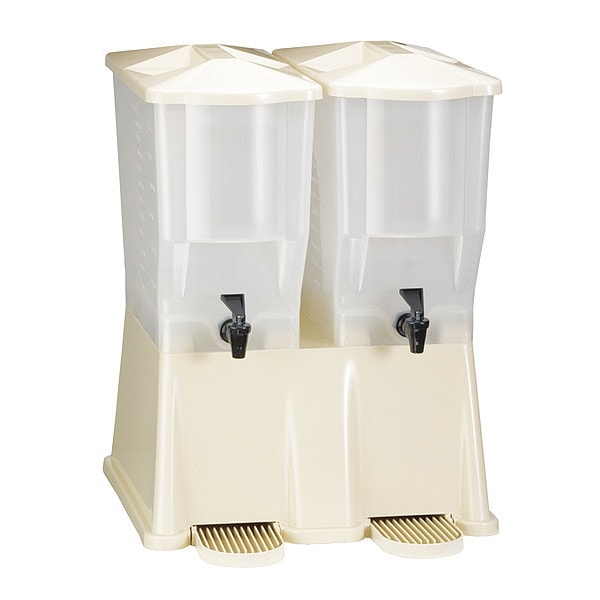 Tablecraft Twin Beverage Dispenser, Almond, 3 gal. TW33DP Zoro