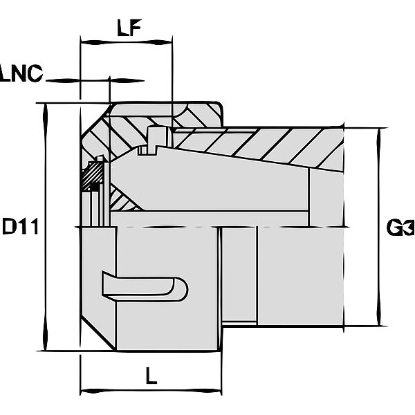 Erickson Shrink Fit Tool Holder, U3, BT30 LNABER40M Zoro