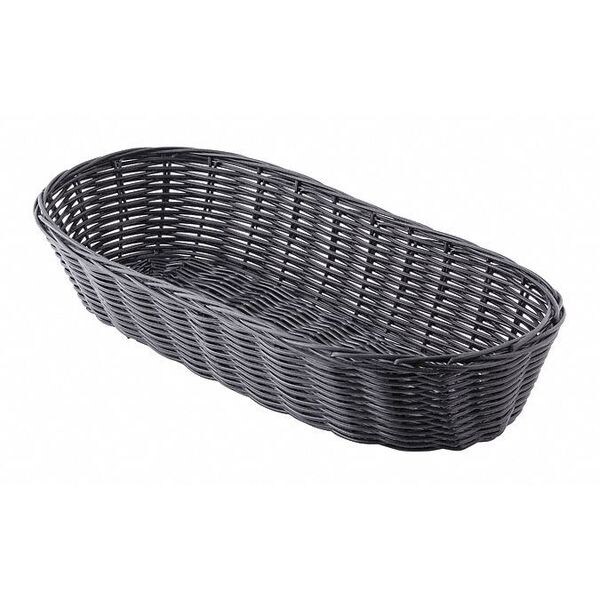 Tablecraft Handwoven Basket, Oblong, Black, PK12 2418 Zoro