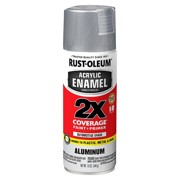 RustOleum Acrylic Enamel, Gloss Gloss Aluminum, PK6 314030 Zoro