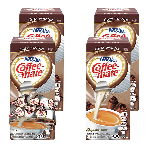 Coffee Mate Creamer, Cafe Mocha, PK200 35115CT Zoro