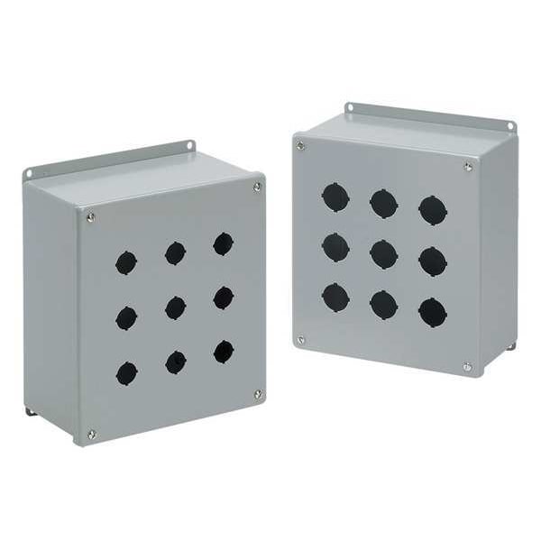 Nvent Hoffman Pushbutton Enclosure, 8.00 in H, 3 Holes E3PBX Zoro
